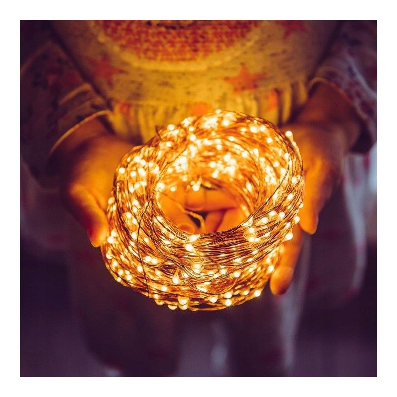 Vianočné svetlá - 200 LED, 20m, teplá biela