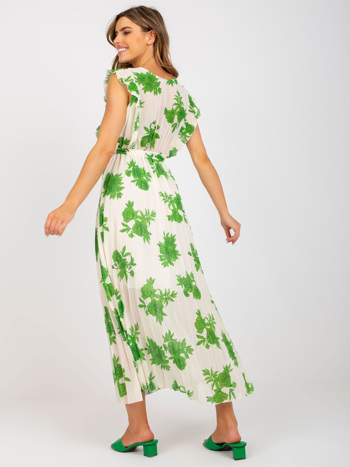 Elegantné zelené midi šaty