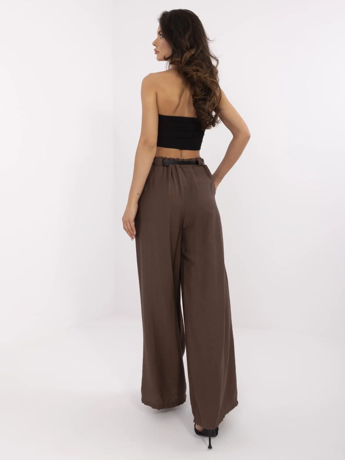 Hnedé palazzo nohavice