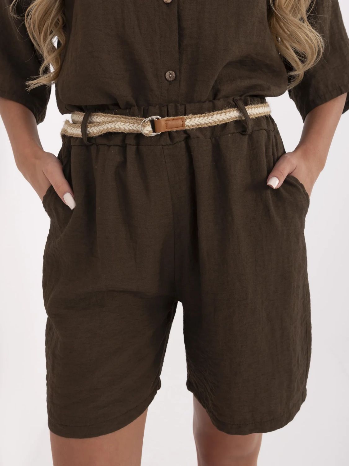 Šortky v boho štýle hnedé