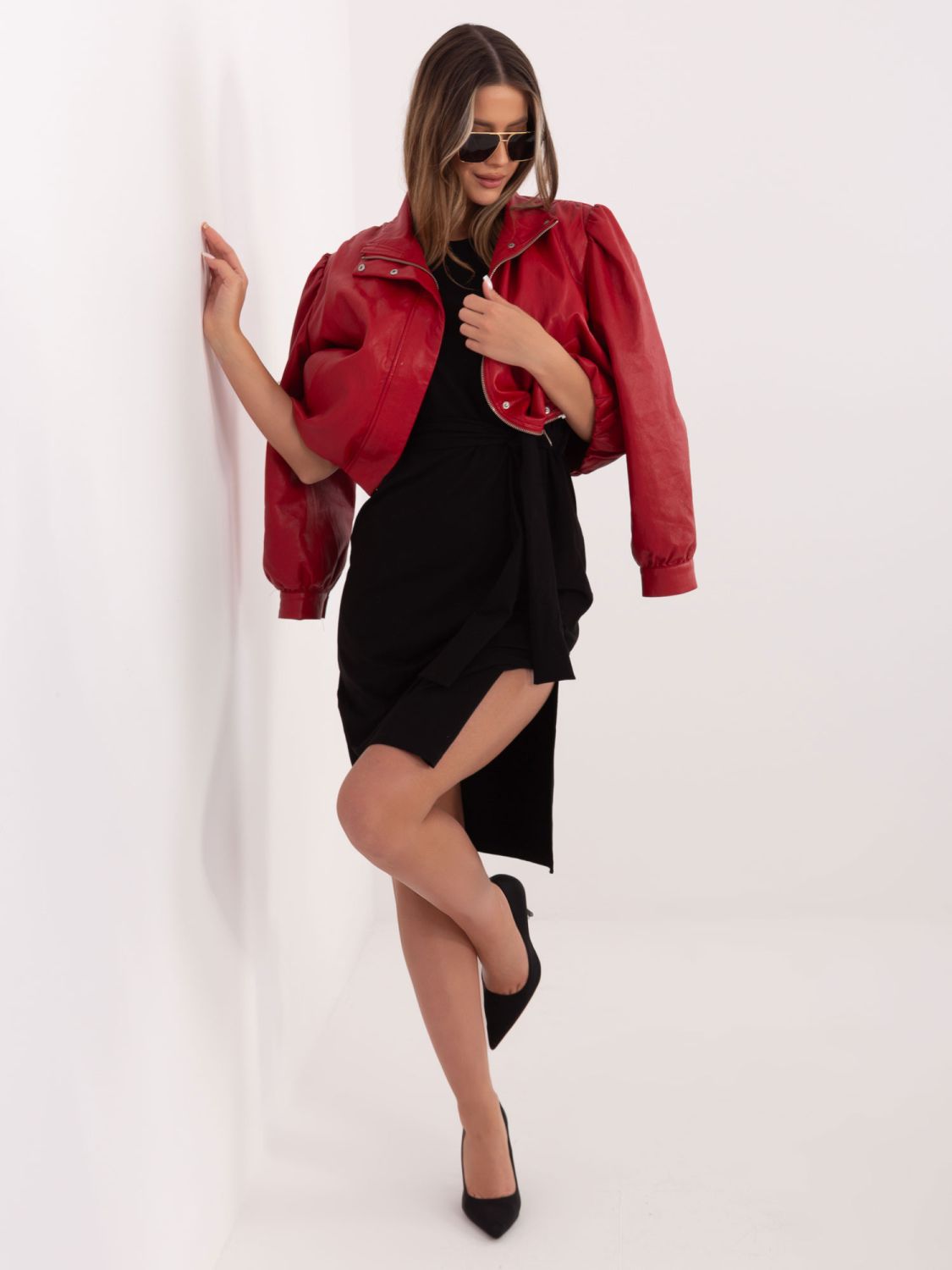 Čierne bavlnené letné šaty s opaskom