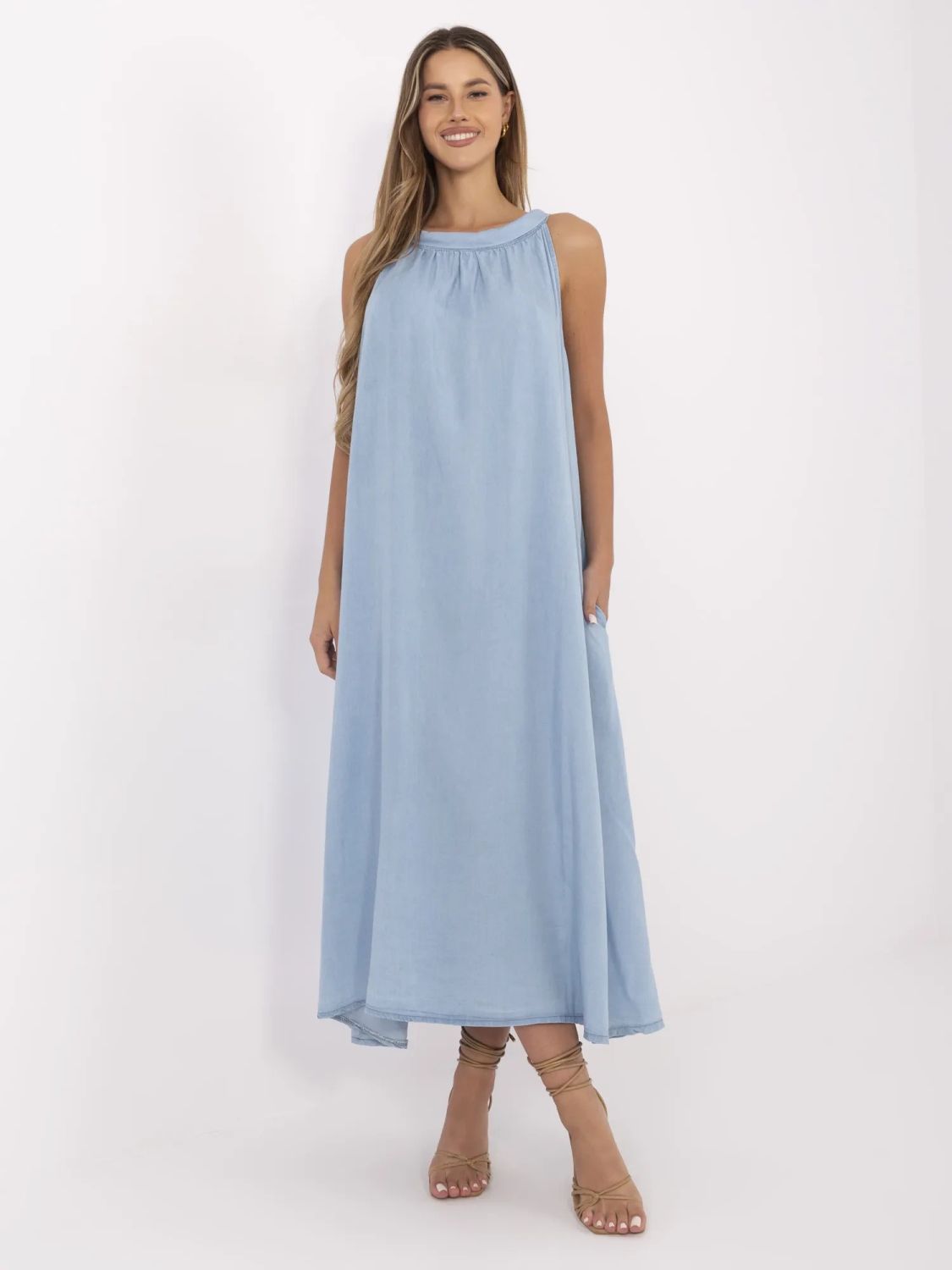 Oversize modré šaty