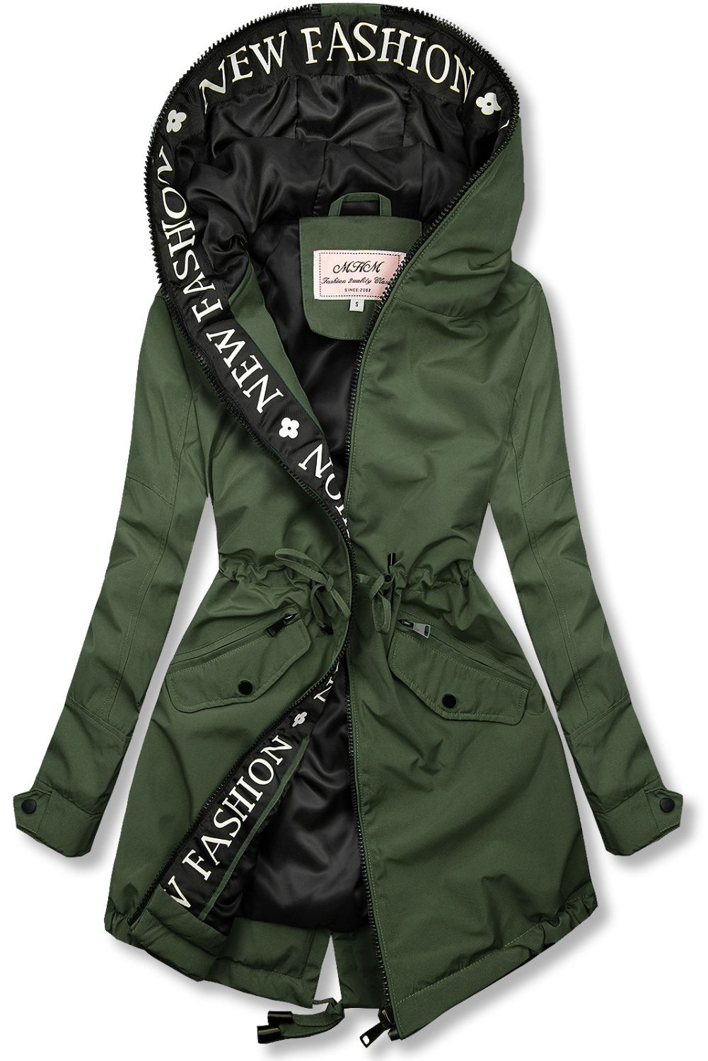 Ľahká prechodná parka FASHION khaki