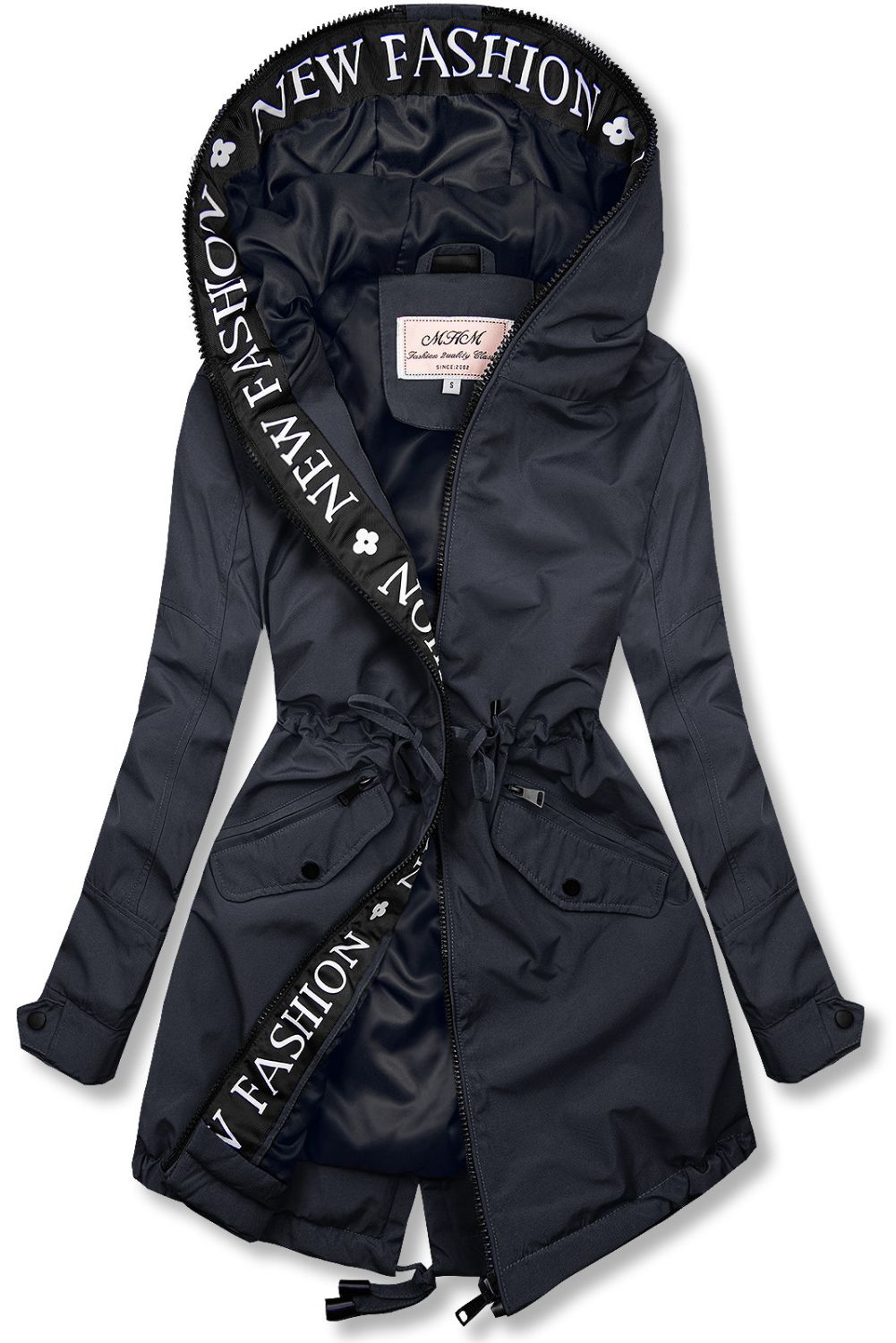 Ľahká prechodná parka FASHION tmavomodrá
