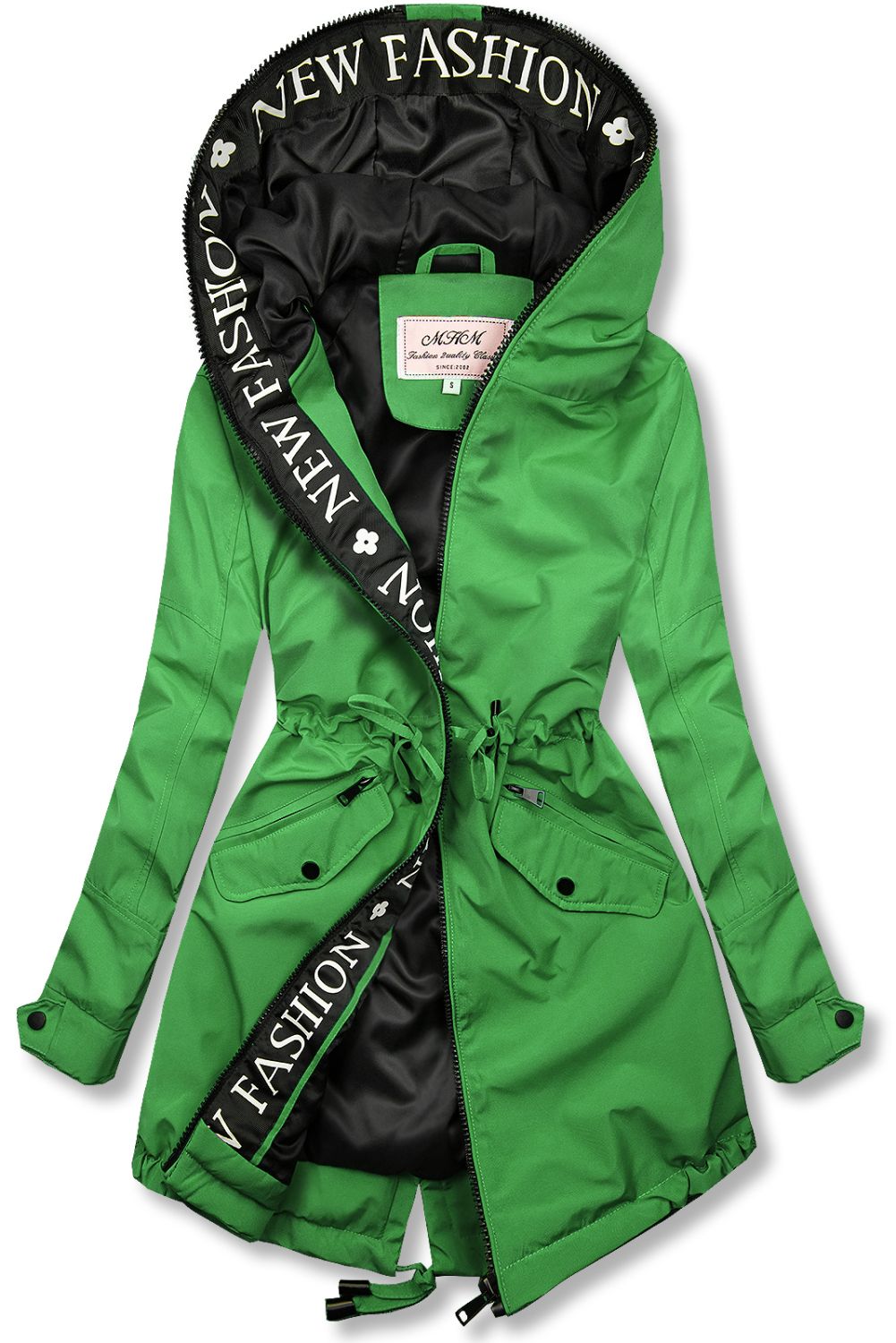 Ľahká prechodná parka FASHION zelená