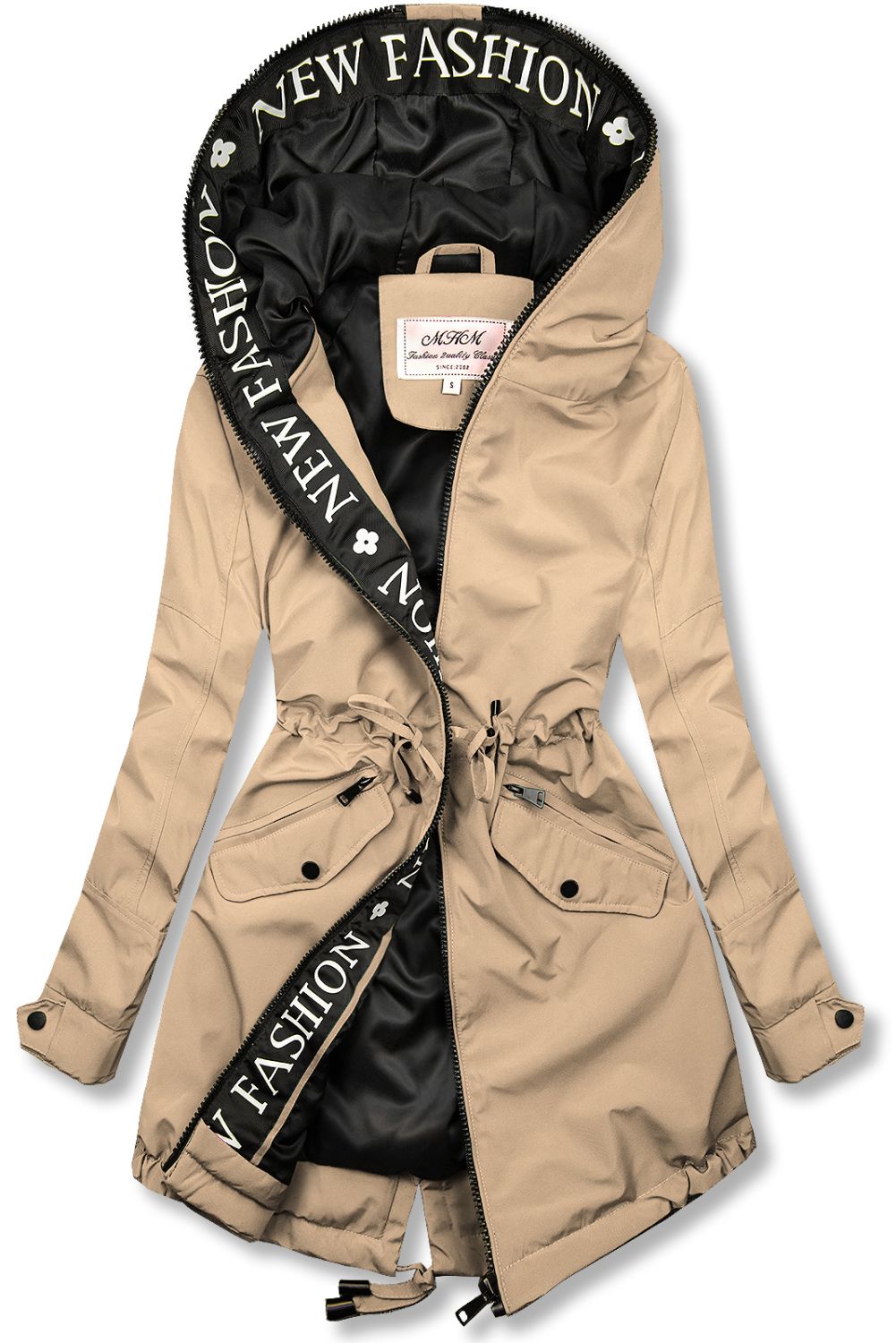 Ľahká prechodná parka FASHION béžová