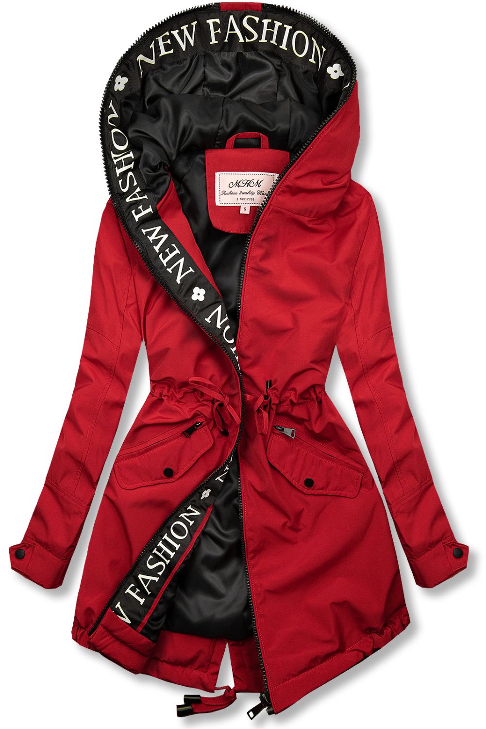 Ľahká prechodná parka FASHION červená