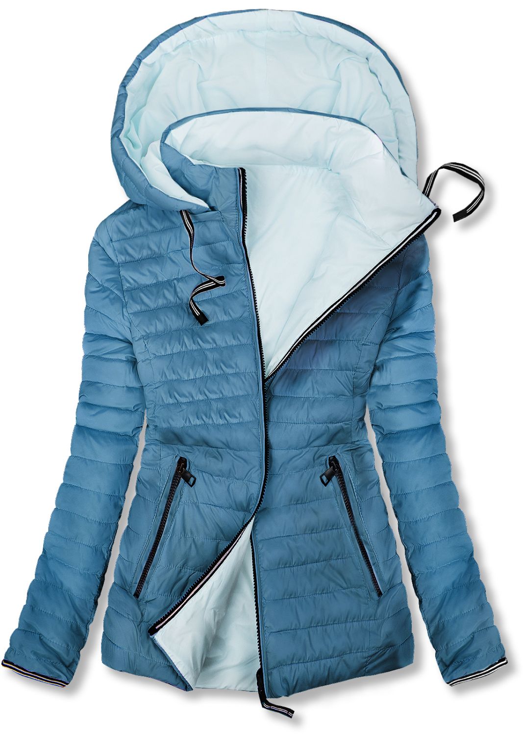 Obojstranná prechodná bunda svetlomodrá/baby blue