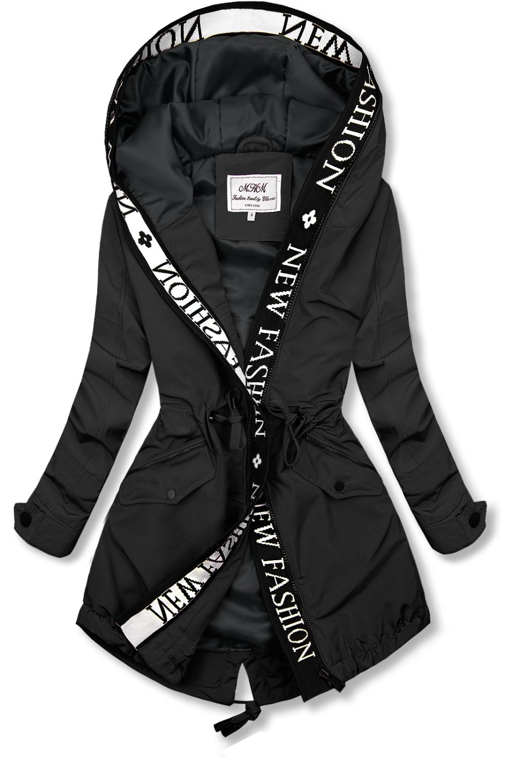 Čierna parka FASHION