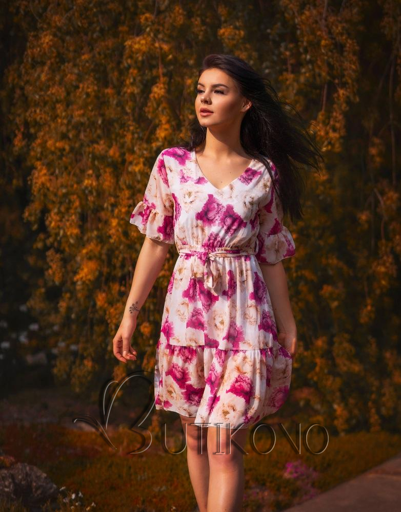 Kvetinové šaty s volánmi Pandora