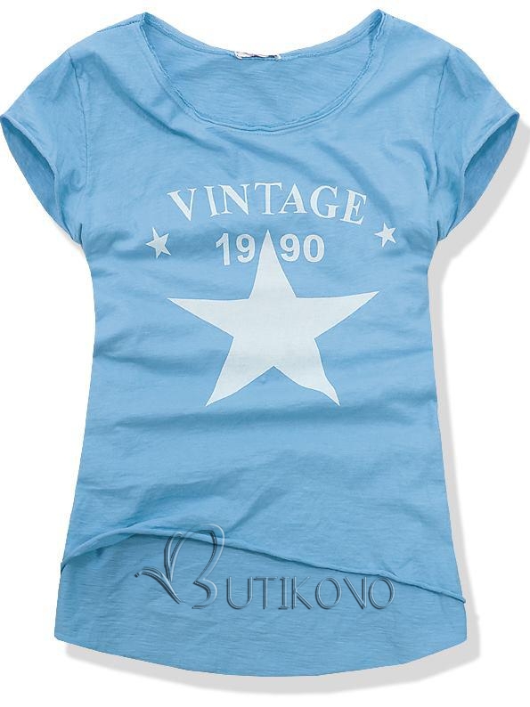 Modré tričko VINTAGE 6170