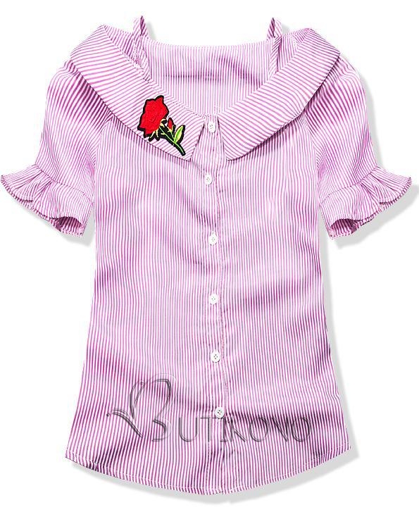 Ružová košeľa 718