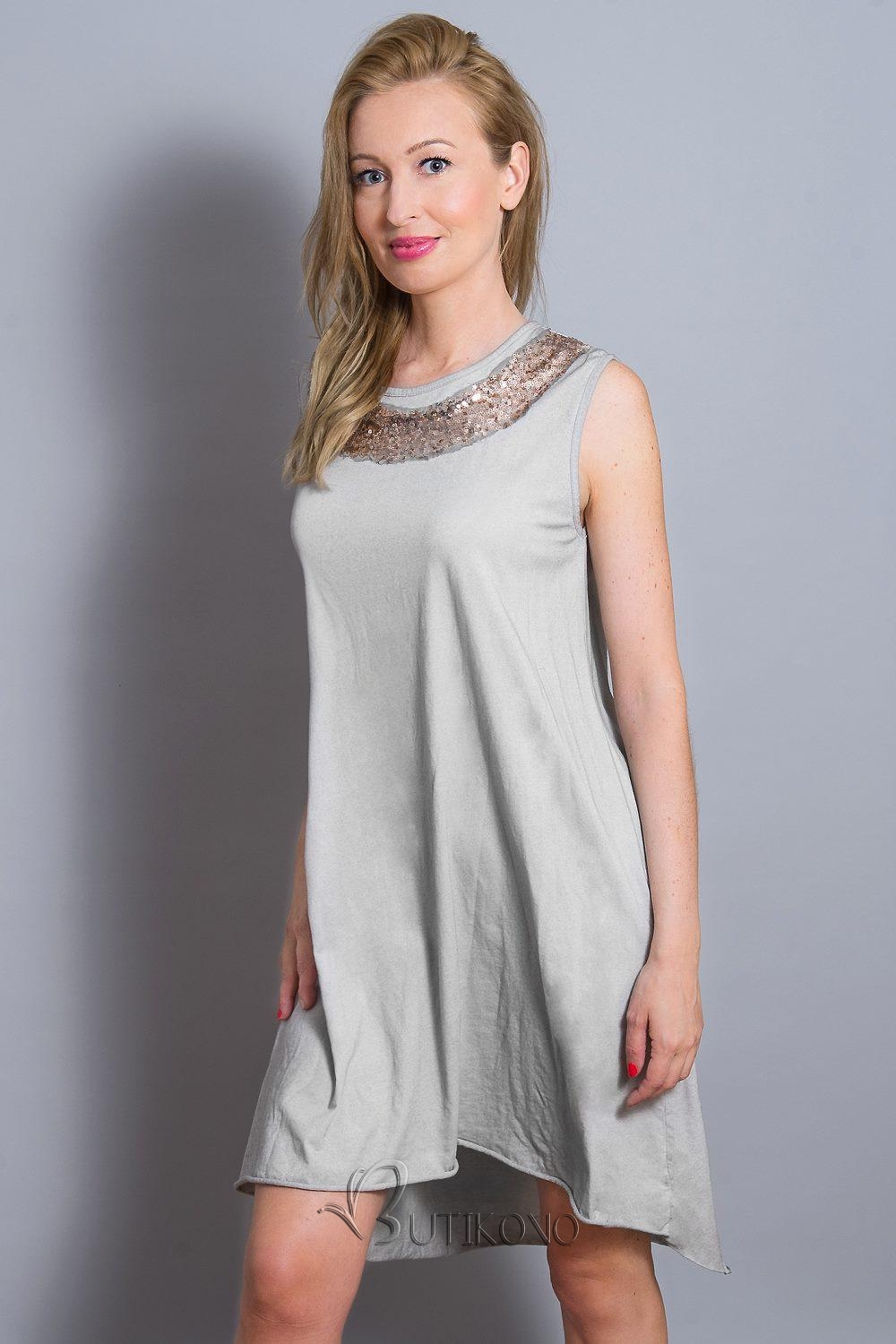 Sivé šaty B1014