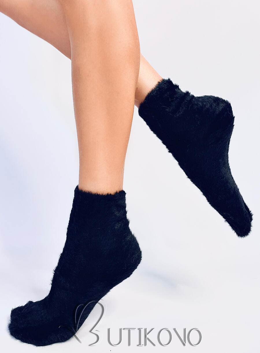 Čierne hrejivé ponožky na zimu