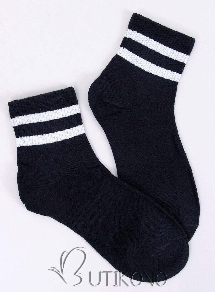 Dámske ponožky s prúžkami - set 3 kusov