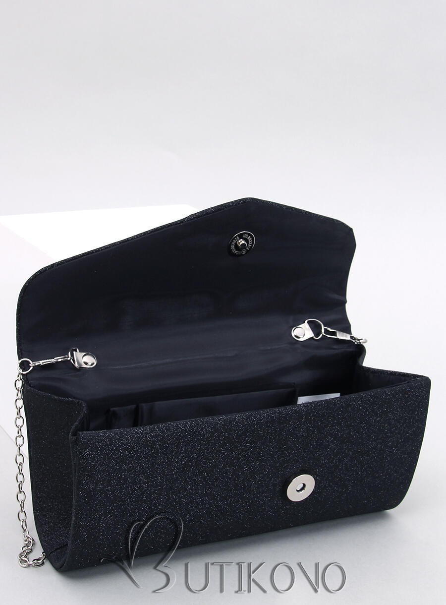 Čierna lesklá formálna kabelka