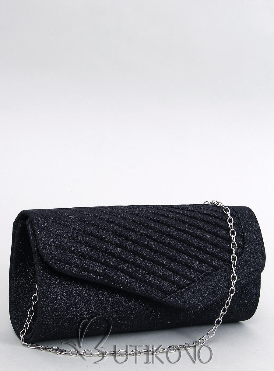 Čierna lesklá formálna kabelka