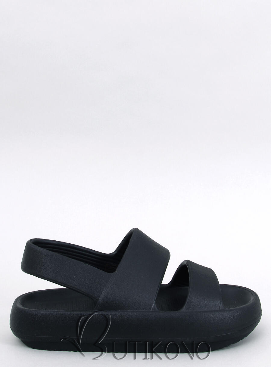 Čierne penové sandále