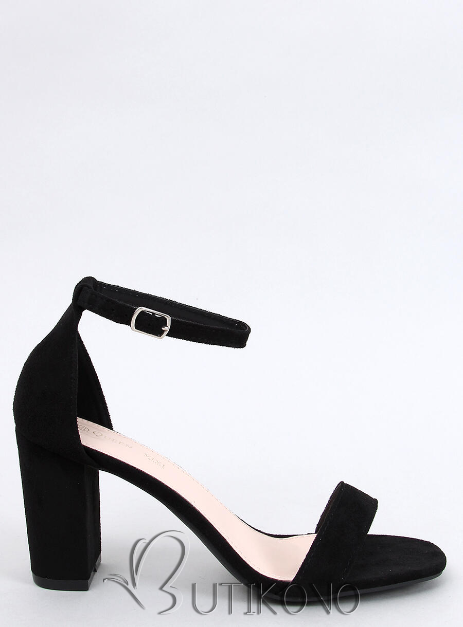 Vysoké elegantné sandále čierne