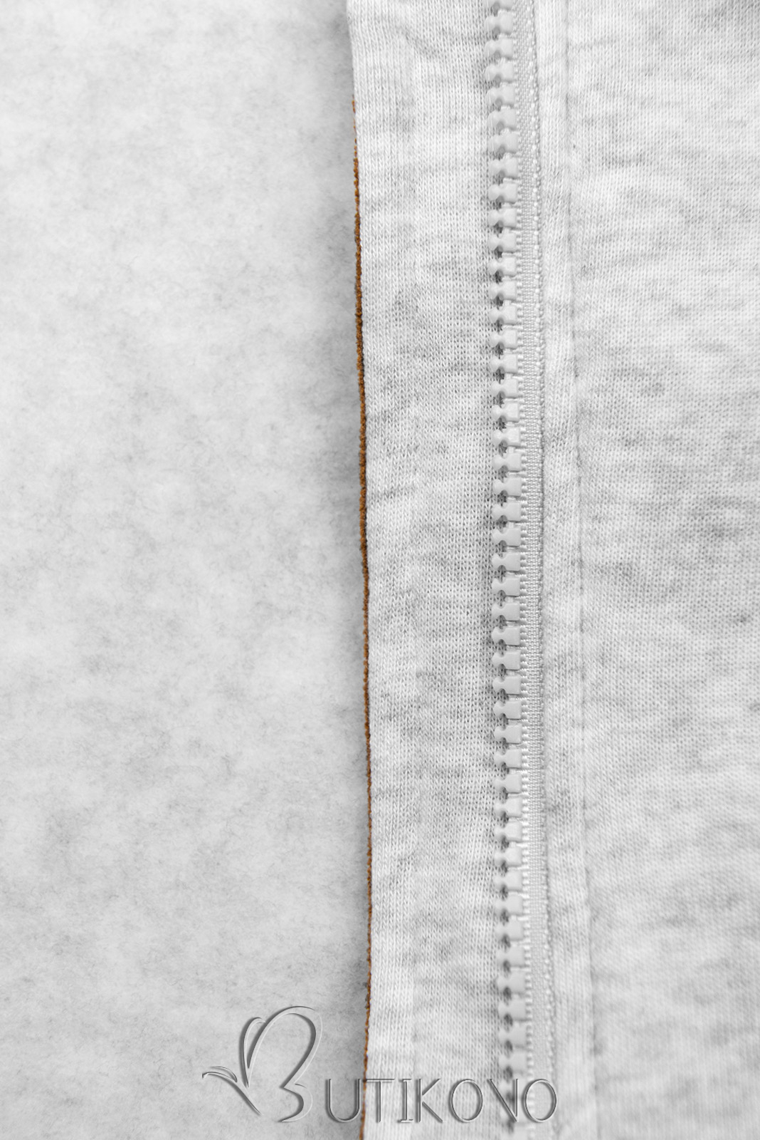 Sivá melírovaná mikina s kapucňou v predĺženom strihu
