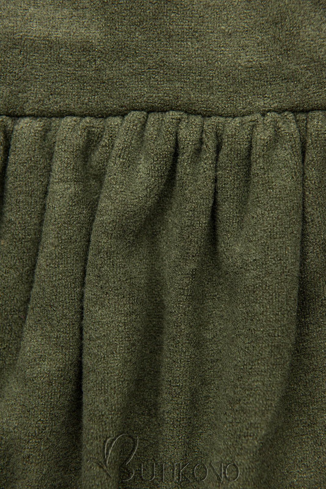 Army zelené krátke šaty s čipkou