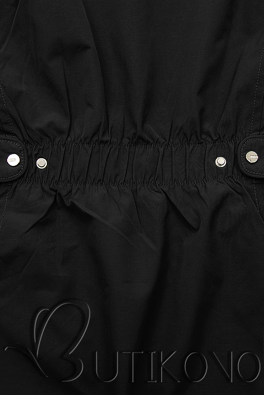 Obojstranná bunda so sťahovaním čierna