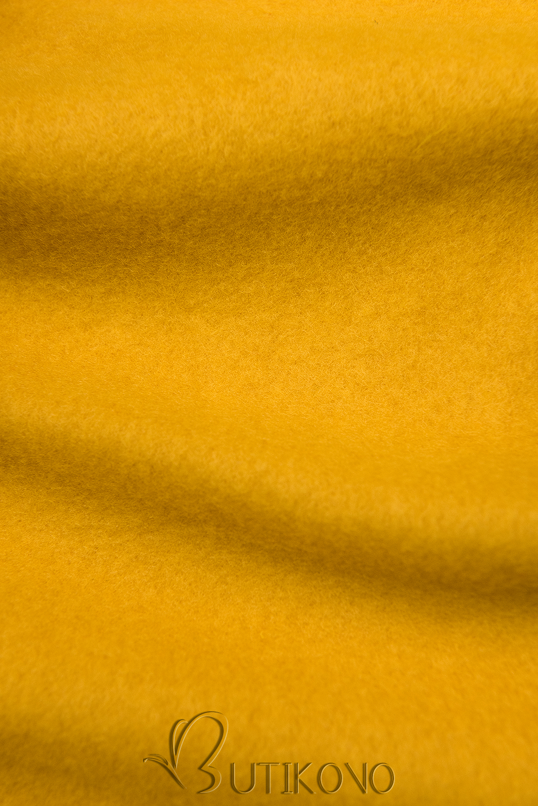 Žltá mikina s pruhovanou podšívkou