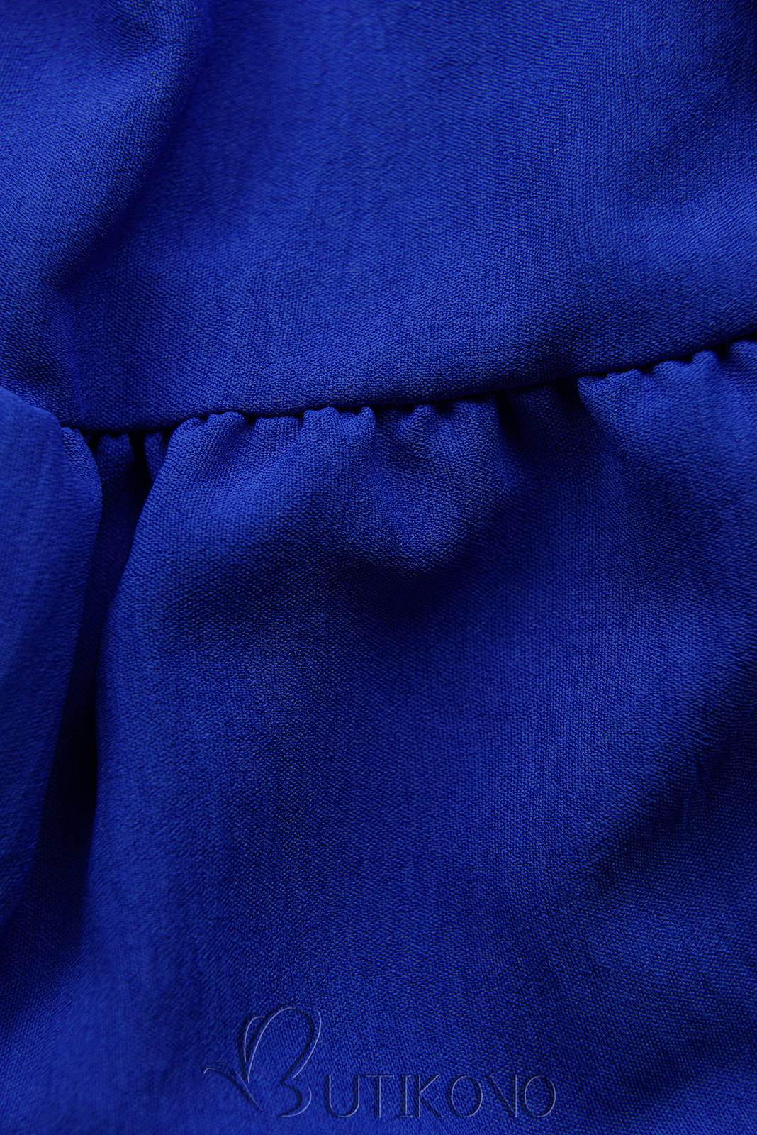 Kobaltovomodré midi letné šaty s opaskom
