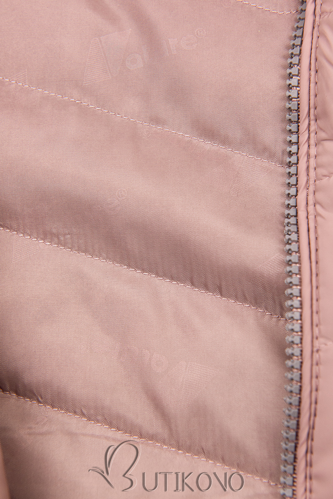 Prešívaná ľahká bunda ružová