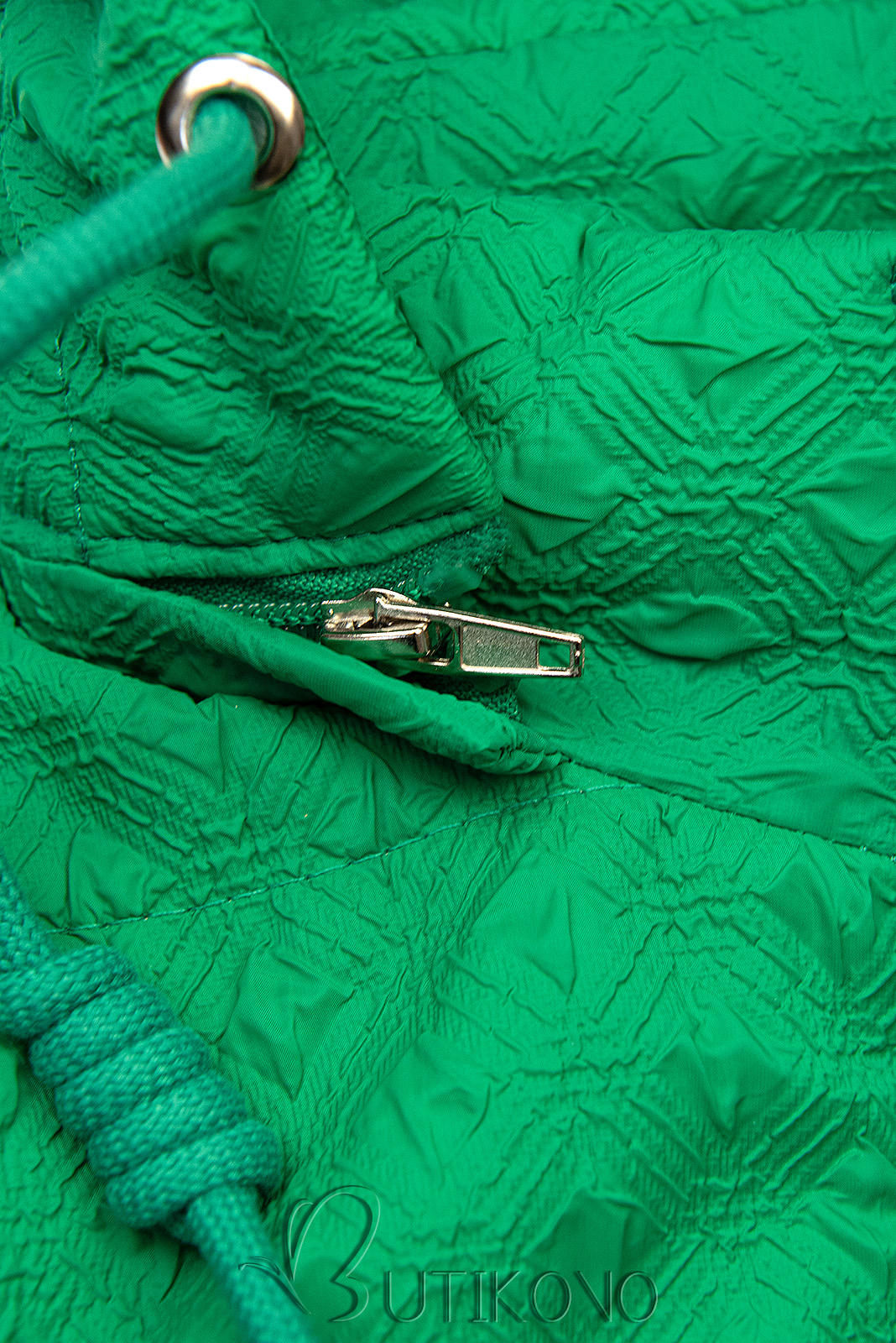 Zelená bomber bunda s kapucňou