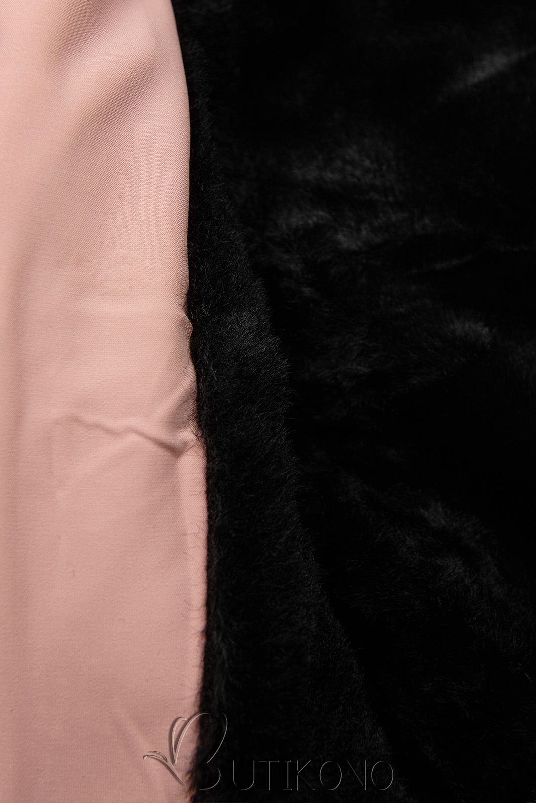 Zimná detská bunda čierna/ružová