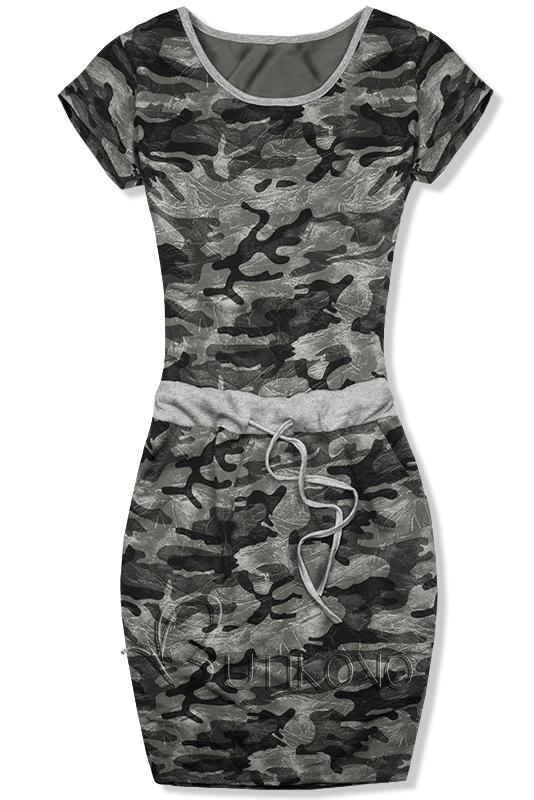 Khaki army bavlnené šaty