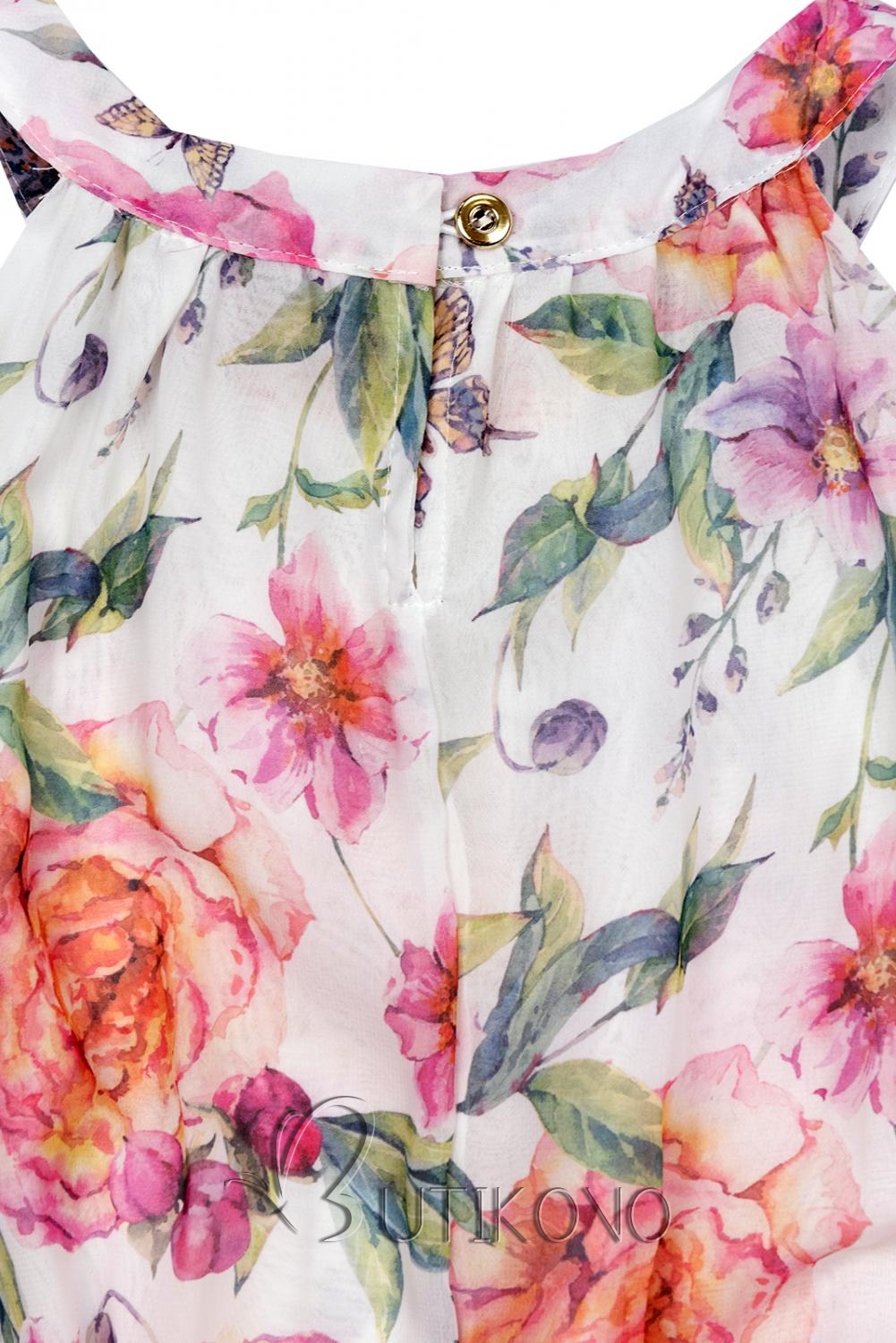 Ružové kvetinové šaty Laura/O'la Voga