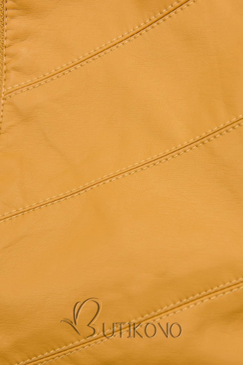 Žltá koženková bunda