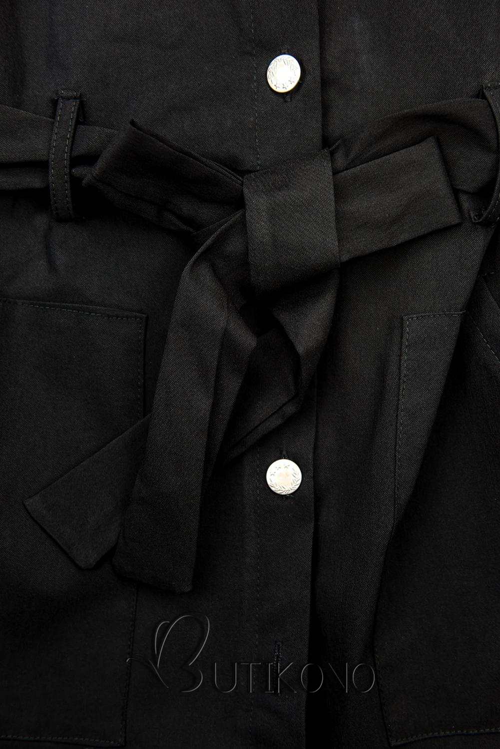 Čierne puzdrové basic šaty