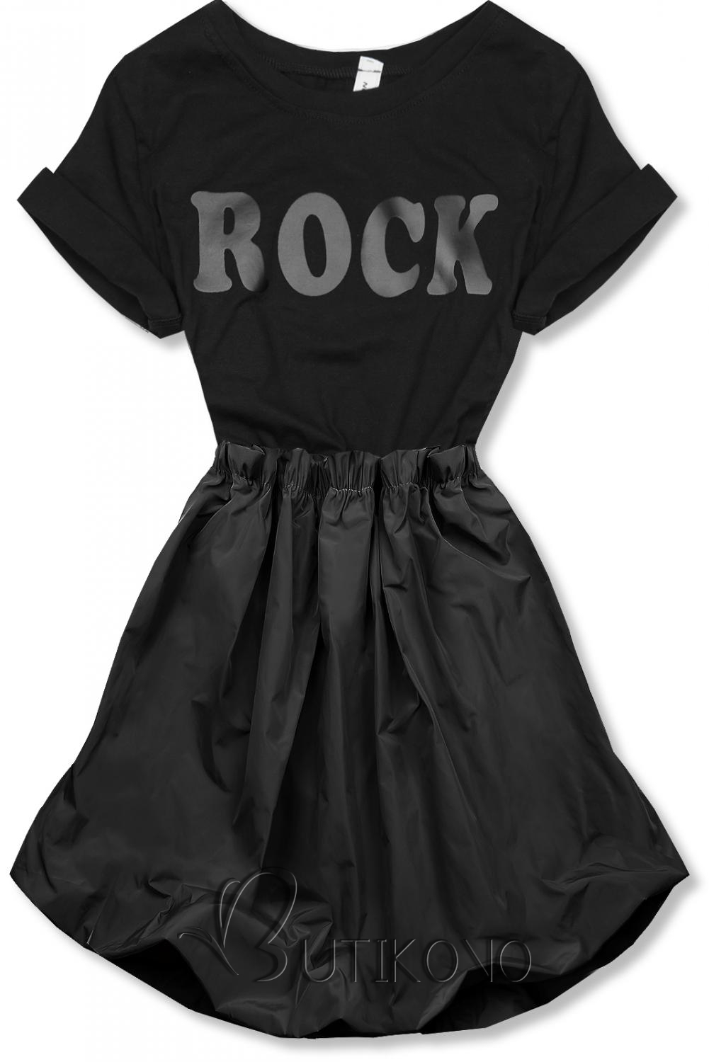 Čierne šaty ROCK