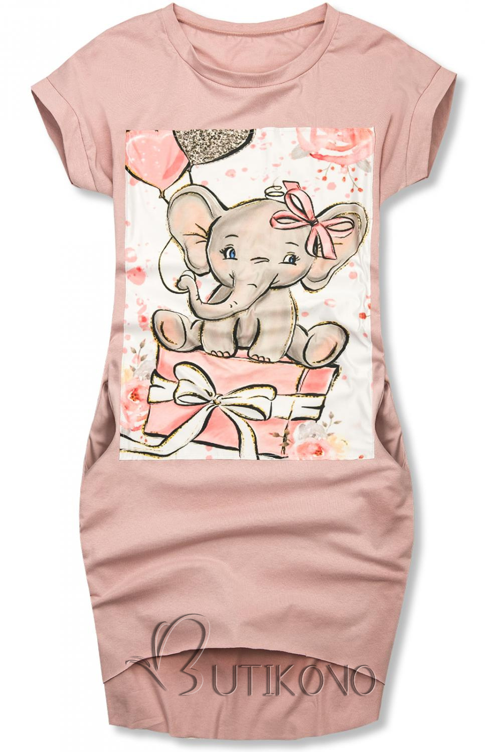 Ružové šaty ELEPHANT
