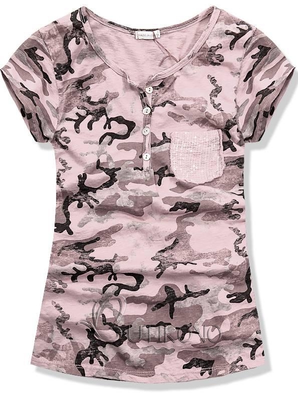 Púdrové army tričko  72208