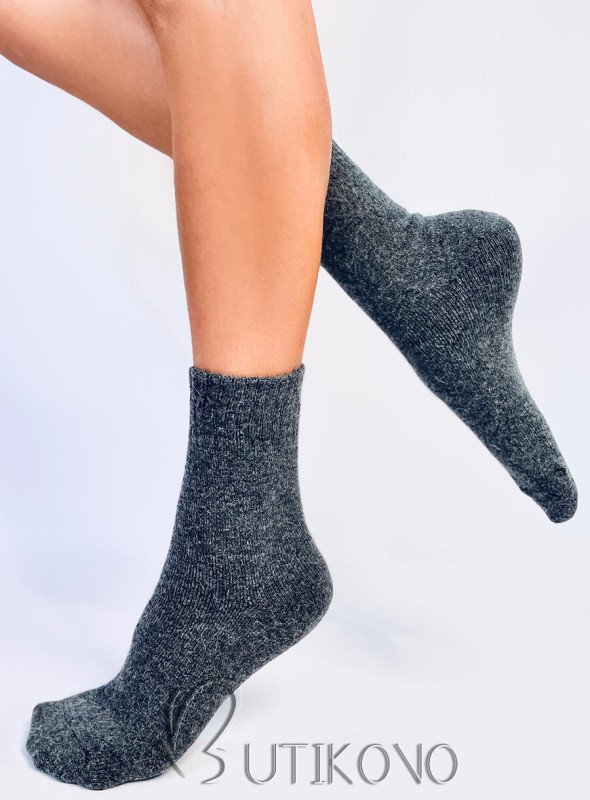 Tmavosivé vlnené ponožky