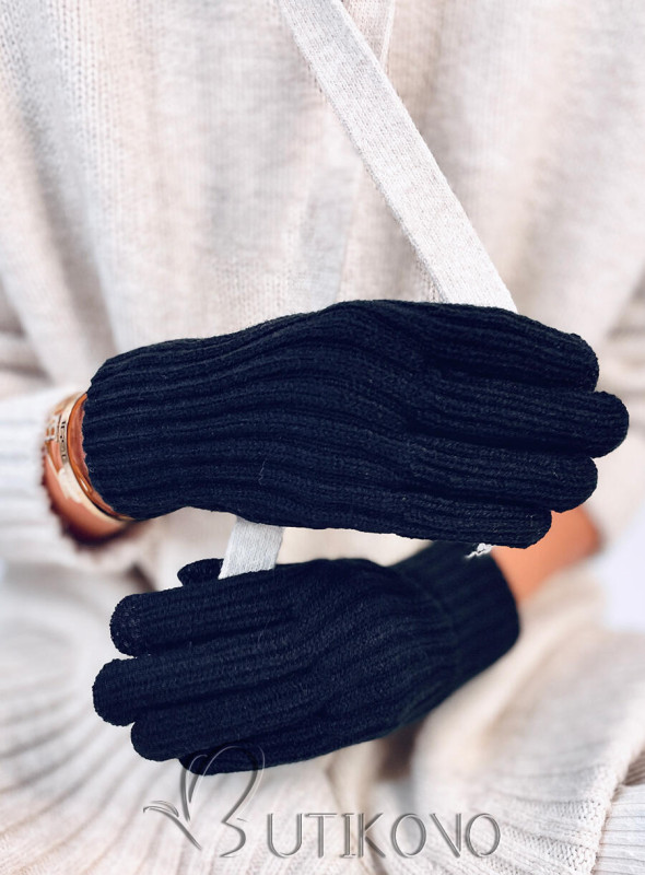 Hrejivé dámske rukavice čierne