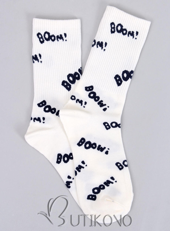 Dámske ponožky SPORTY 5 biela/modrá
