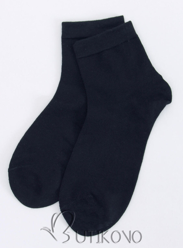 Čierne hladké ponožky bez vzoru
