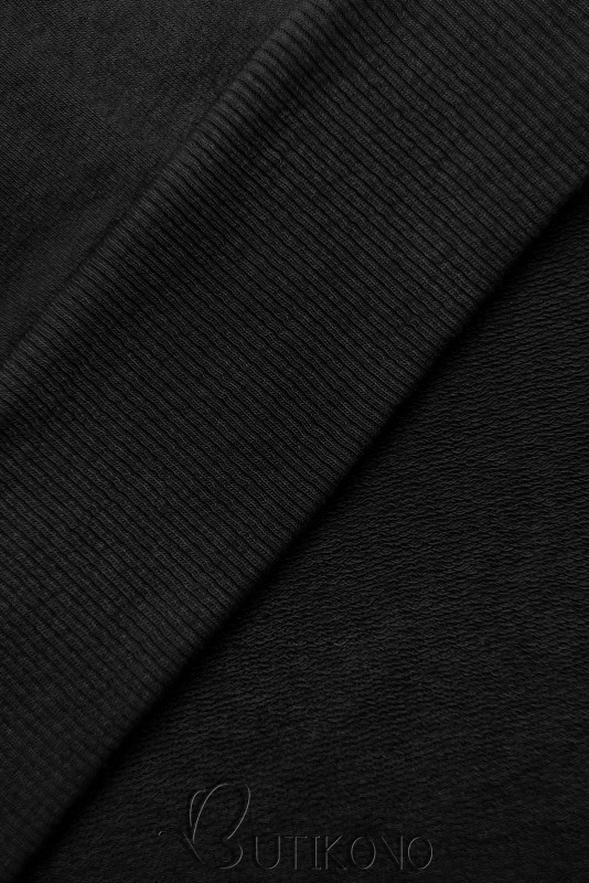 Čierne ležérne teplákové šaty