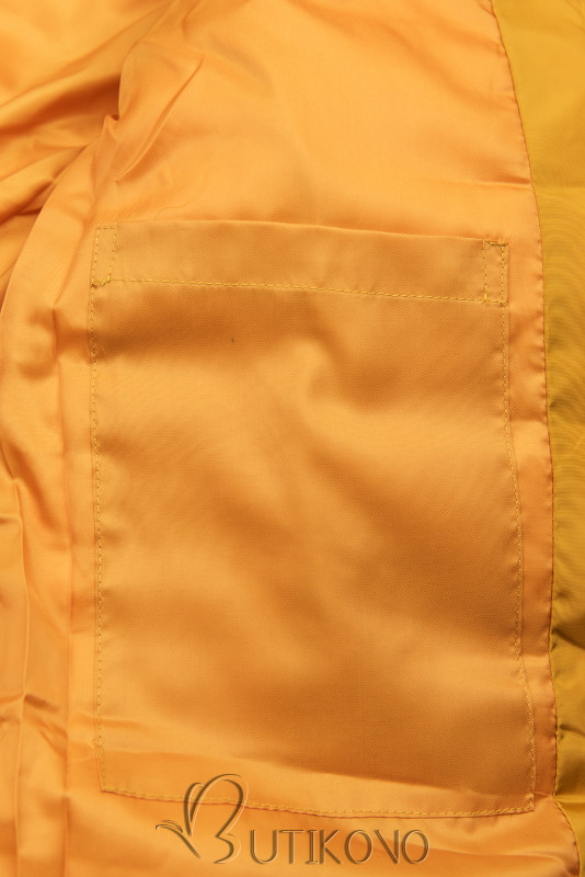 Šafránovo žltá prešívaná zimná bunda