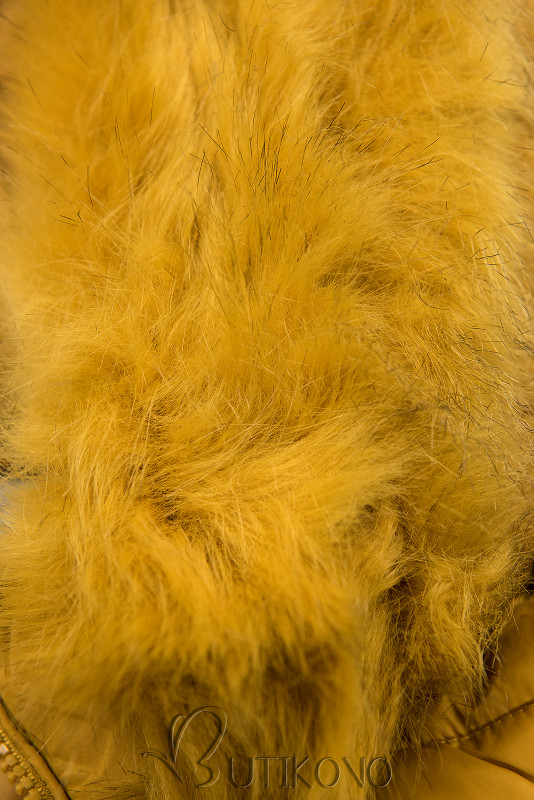 Prechodná prešívaná bunda žltá