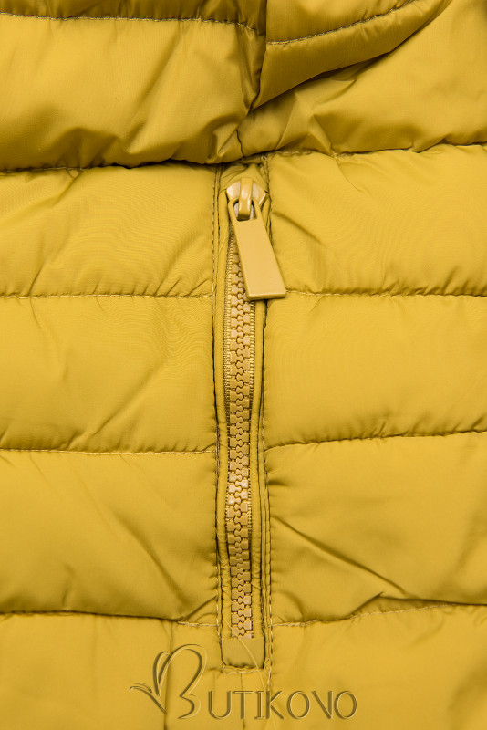 Žltá kombinovaná bunda