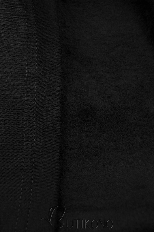 Čierna mikina s obliekaním cez hlavu