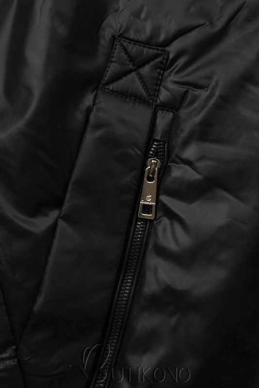 Čierna prechodná dlhá bunda