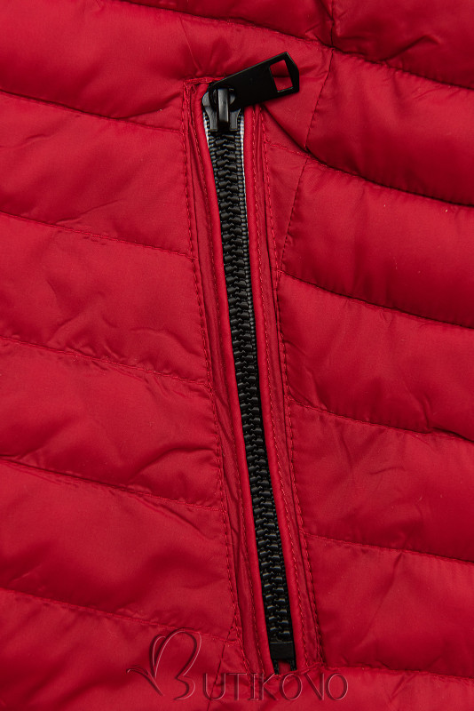 Obojstranná prechodná bunda červená/čierna