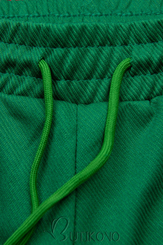 Zelené športové nohavice s vreckami